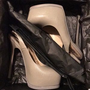 Yves Saint Laurent YSL Tribtoo Platform Slingbacks